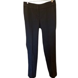 NWT Loft Marisa Straight Pants Navy Herringbone Dress Trousers Size 4 NWT